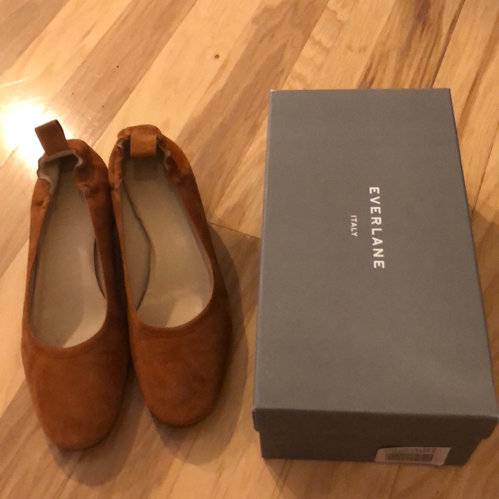 Everlane Day Heel - cognac suede